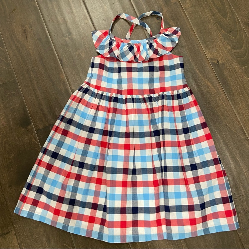 Tommy Bahama Red White and Blue Checkered Dress size 4T | 5T - Picture 2 of 6